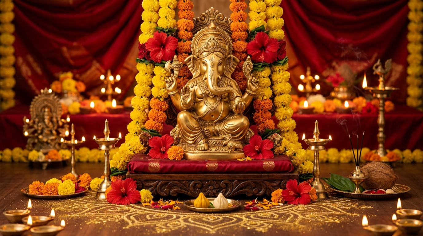 Vinayaka Chavithi 2026 personalized greeting card